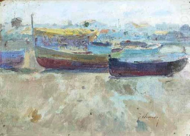Boats on the beach, Seymour Joseph Guy